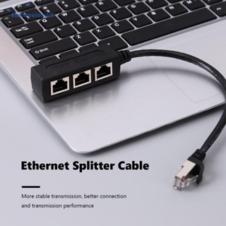 [ElectronicMall01.th] สายเคเบิลอีเธอร์เน็ต RJ45 LAN 1 ตัวผู้ เป็น 3 ตัวเมีย Super Cat5 Cat5e Cat6 C