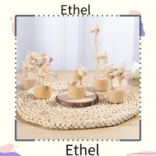 Ethel1 ฟิกเกอร์ไม้ รูปสัตว์ สําหรับตกแต่งบ้าน DIY