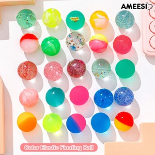 Ameesi ลูกบอลเด้ง สีใส แบบพกพา ของเล่นในร่ม กลางแจ้ง สําหรับเด็ก 100 ชิ้น