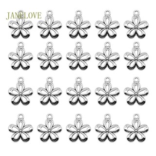 Jlove จี้ป้ายแท็ก โลหะผสม สีเงิน สไตล์โบราณ สําหรับแขวนสร้อยคอ DIY