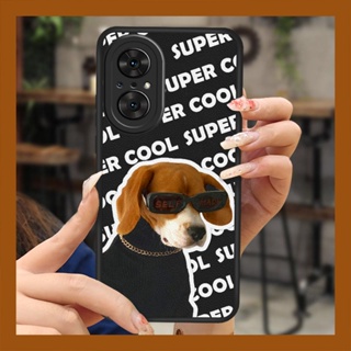 creative simple Phone Case For Huawei Honor50 SE Dirt-resistant leather texture luxurious Silica gel advanced Cartoon