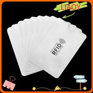 Liaoy 10 ชิ้น การ์ดป้องกัน ปลอก สมาร์ท Rfid บล็อก ป้องกันการโจรกรรม กระเป๋าสตางค์ ป้องกันการโจรกรรม