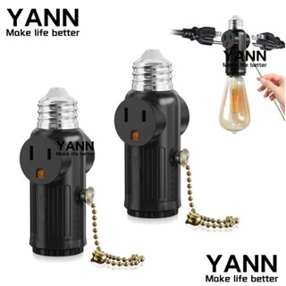 Yann1 อะแดปเตอร์ซ็อกเก็ตไฟ เป็นปลั๊ก 3 เขี้ยว สีดํา ทนทาน 3 in 1 พร้อมซิป สําหรับโรงรถ 2 ชิ้น