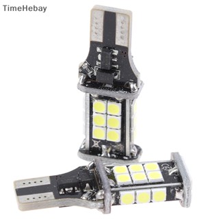 Timehebay หลอดไฟถอยหลัง LED T15 W16W 24 SMD 3030 921 912 สีขาว สําหรับรถยนต์ 2 ชิ้น