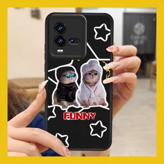 Anti-knock creative Phone Case For VIVO IQOO10 Cartoon couple funny Silica gel luxurious leather cute protective texture advanced