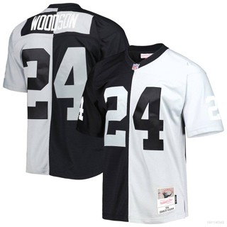 Yp2 1998 เสื้อยืดลําลอง แขนสั้น พิมพ์ลาย NFL Las Vegas Raiders Jersey Charles Woodson พลัสไซซ์ PY2