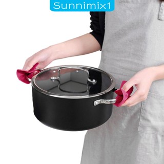 [Sunnimix1] คลิปหนีบหม้อ ซิลิโคน กันความร้อน สําหรับทําอาหาร บาร์บีคิว 2 ชิ้น