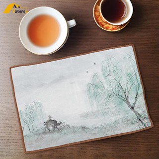 [Vaveren] เสื่อรองจาน ผ้าลินิน กันลื่น สําหรับห้องครัว ร้านอาหาร ปาร์ตี้