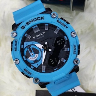 Saleh! G Shock GA-2200-2A Dual Time!! Carbon Core Navy Military Actual-Pic Water Resist | Shock Proof