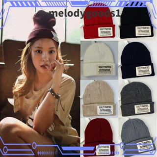 Melodygoods1 หมวกบีนนี่ถัก 15 สี ลําลอง สําหรับผู้หญิง ผู้ชาย