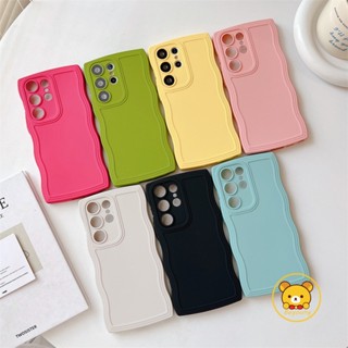 เคสโทรศัพท์ ซิลิโคนนิ่ม TPU ลายคลื่น สีแคนดี้ สําหรับ Samsung Galaxy A13 4G A12 A03S A02S M12 F12 M02S