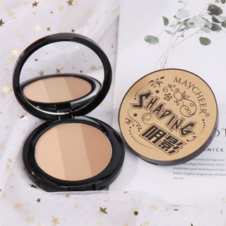 Spot# Mesier three-color cosmetic powder three-dimensional dual-purpose brightening one-piece plate shadow powder nose shadow highlight powder 8jj