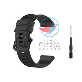 สายนาฬิกาข้อมือซิลิโคน 22 มม. พร้อมไขควง สีดํา แบบเปลี่ยน สําหรับ GARMIN Forerunner 745