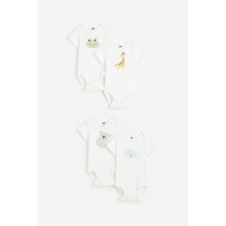 H&amp;M  Boy 4-pack short-sleeved bodysuits 1174025_1