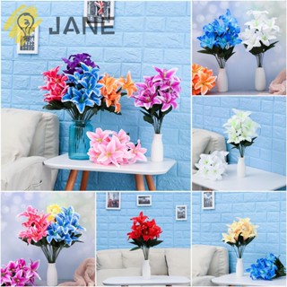 Jane ช่อดอกลิลลี่ประดิษฐ์ 10 ดอก หลากสี สําหรับตกแต่งบ้าน DIY