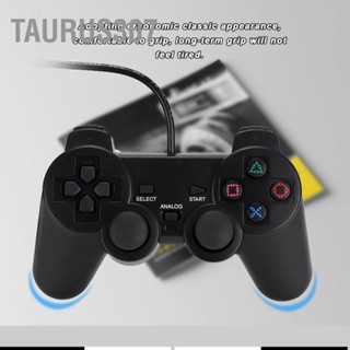 Taurus307 ที่จับเกม Gamepad แบบใช้สายมอเตอร์คู่ที่มีความไวสูงสำหรับคอนโทรลเลอร์คอนโซลเกม PS2