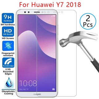 กระจกนิรภัยป้องกันหน้าจอ สําหรับ huawei y7 pro prime 2018 case cover on y 7 7y y7pro y7prime y72018 9h