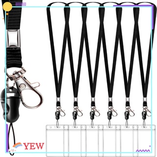 Yew พวงกุญแจ สายคล้องบัตรประจําตัว ทนทาน สําหรับสํานักงาน 6 ชิ้น