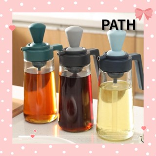 Path เครื่องจ่ายน้ําส้มสายชู ขวดแก้วซิลิโคน แบบพกพา ไม่หยด 2 in 1 550 มล. สําหรับบ้าน ร้านอาหาร เบเกอรี่