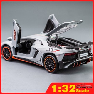 Klt โมเดลรถยนต์จําลอง 1:32 Lamborghini LP780-4 Supercar ของเล่นสําหรับเด็กผู้ชาย