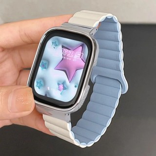 สายนาฬิกาข้อมือ แม่เหล็ก สําหรับ Redmi Watch 3 Active 2 Lite Xiaomi Redmi Watch 3 สายซิลิโคน + สายนาฬิกาข้อมือโลหะ