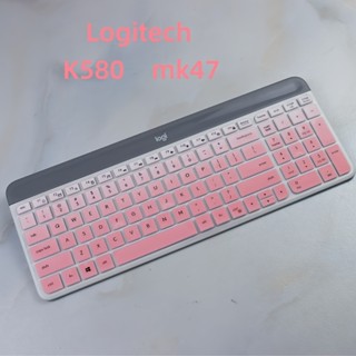 แผ่นซิลิโคนครอบแป้นพิมพ์แล็ปท็อป สําหรับ Logitech K580 K580 mk470 mk470