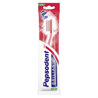 Pepsodent แปรงสีฟัน ขนแปรงนุ่ม สดใส 1 ชิ้น