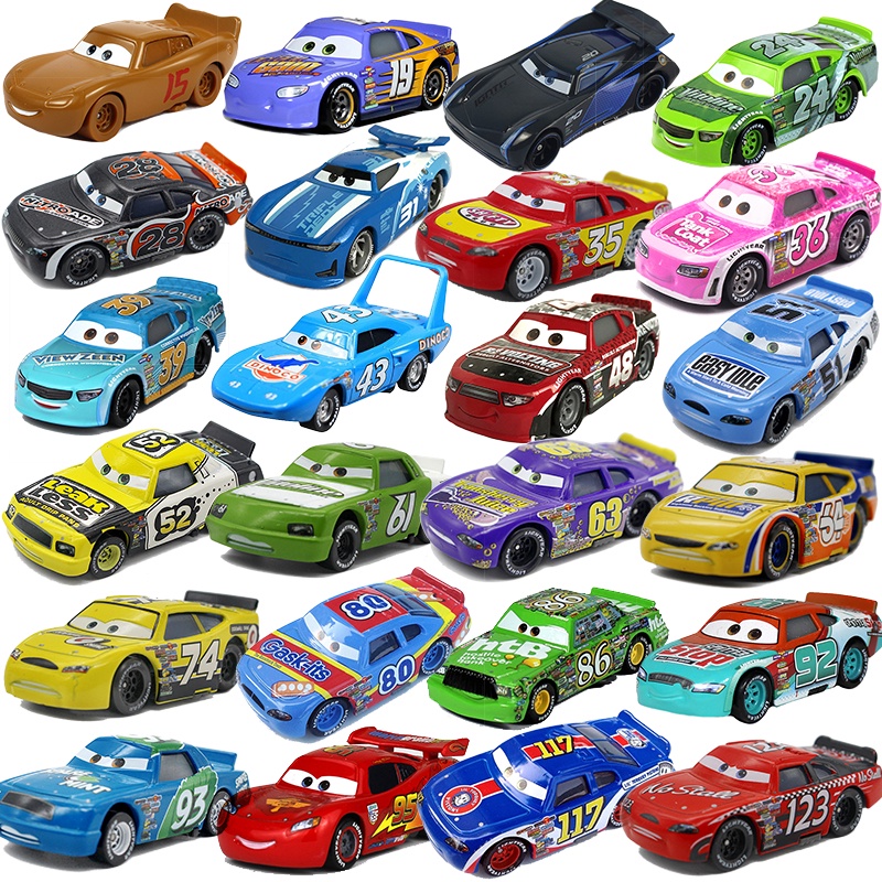 Pixar Cars 1 2 3 ของเล ่ นลูกสูบถ ้ วย Racer Lightning McQueen Dinoco Jackson Storm