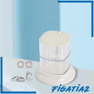 [Figatia2] กล่องเก็บเครื่องประดับผม หมุนได้ สําหรับสร้อยคอ กิ๊บติดผม