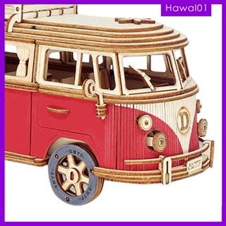 [Hawal] Campervan จิ๊กซอว์ตัวต่อ โมเดลรถยนต์ ของเล่นสําหรับเด็กอายุ 1 2 3 ปี