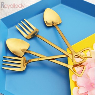 #ROYALLADY#Spoon ชุดส้อมสเตนเลส ขนาดเล็ก สําหรับจิ้มไอศกรีม