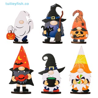 Tuilieyfish ป้ายตั้งโต๊ะ รูปปลาฮาโลวีน งานฝีมือ เรียบง่าย สําหรับตกแต่งบ้าน DIY 1 ชิ้น