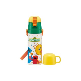 Skater Stainless Steel Water Bottle Sesame Street 430ml Childrens Direct Drinking Cup 2WAY with Cup SKDC4-A