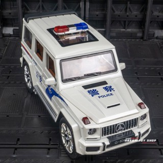 โมเดลรถยนต์ตํารวจ SUV Off-Road 1: 24 Mercedes-Benz G63 ของเล่นสําหรับเด็ก