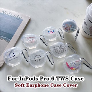 【ส่วนลด】เคสหูฟัง แบบนิ่ม แบบใส ลายการ์ตูน สําหรับ InPods Pro 6 TWS Pro6