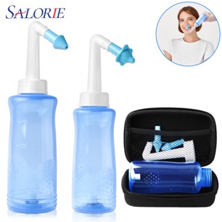 Salorie ระบบล้างจมูก ระบบชลประทานทําความสะอาดหม้อ สําหรับไซนัสภูมิแพ้ และล้างจมูกทุกวัน พร้อมเคส