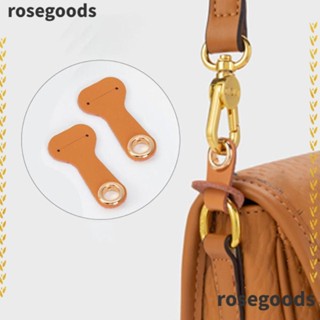 Rosegoods1 หัวเข็มขัดหนัง สีพื้น ป้องกันรอยขีดข่วน อุปกรณ์เสริม สําหรับกระเป๋าสะพายไหล่ DIY 1 คู่