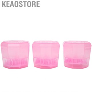 Keaostore 3pcs Makeup Brush Cleaner Cleaning Box Wet Dry Mixing Sponge