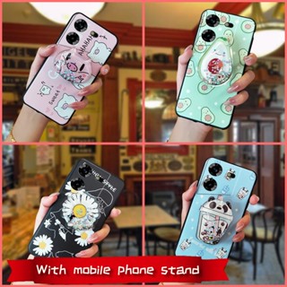 Kickstand Back Cover Phone Case For Tecno Pova5 4G Cartoon Cute Silicone Fashion Design TPU Durable Anti-dust Soft Case