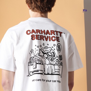 CARHARTT พร้อมส่ง เสื้อยืด แขนสั้น สําหรับซ่อมแซมรถยนต์ 231020