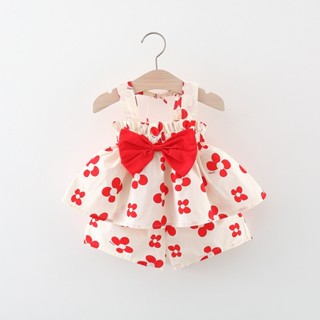 FiFi Baby พร้อมส่ง ชุด 2 ชิ้น ชุดเสื้อผ้า+กางเกง ชุดเด็กผู้หญิงมีคันธนู น่ารัก สวมใส่สบาย ไม่ร้อน ไซส์(95-130cm)