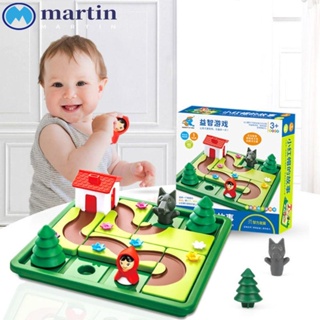 Martin เกมกระดานจิ๊กซอว์ปริศนา เกมปริศนา รูปหมู หมาป่า สีแดง ขนาดเล็ก สีสันสดใส สําหรับฝึกขับขี่