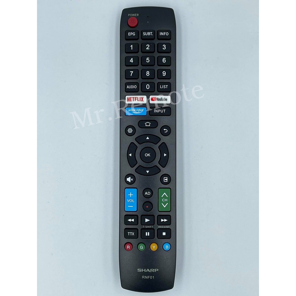 รีโมททีวี  Sharp รุ่น RNF01 ใช้กับทีวีรุ่น 4T-C55CJ2X/2T-40CE1X (4K,HDR,SMART TV) รีโมททีวี/รีโมทแอร์/รีโมท/รีโมด