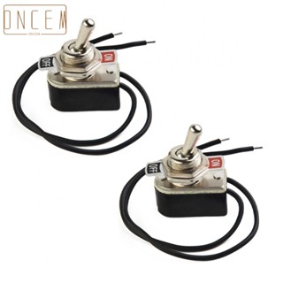 【ONCEMOREAGAIN】2X 2-Foot ON/OFF Prewired Rocker Toggle Switch SPST 6A/125V W/ Wire Switch