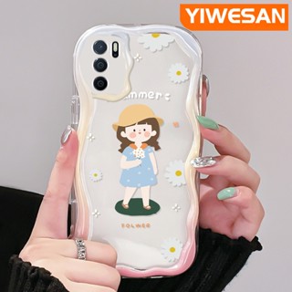 เคสโทรศัพท์มือถือ แบบใส ลายการ์ตูนเด็กผู้หญิงตัวเล็กน่ารัก สีครีม สําหรับ OPPO A16 A16s A54s A54 A55