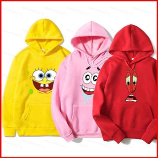 Yelan SpongeBob SquarePants Patrick Star เสื้อแจ็กเก็ตกันหนาว แขนยาว มีฮู้ด พิมพ์ลาย สําหรับผู้ชาย และผู้หญิง