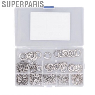 Superparis Starlock Washer  Stainless Steel 300Pcs Star Lock  Washers Wide Application Durable for Car