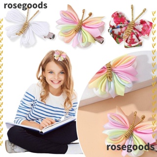 Rosegoods1 กิ๊บติดผม โบ สีสันสดใส เด็กผู้หญิง เด็ก เด็ก ผ้า เครื่องประดับผม