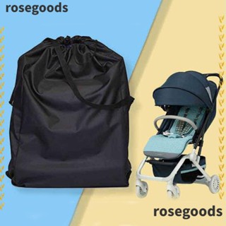 Rosegoods1 กระเป๋าเครื่องบิน 52×50×20 ซม. 117×58×40 ซม. กันน้ํา สีดํา สําหรับติดรถเข็นเด็ก