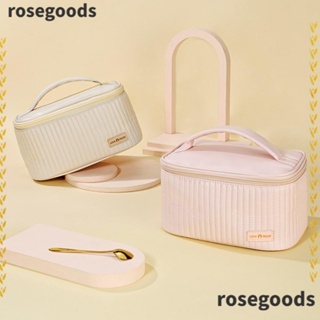 Rosegoods1 กระเป๋าเครื่องสําอาง ความจุขนาดใหญ่ สไตล์เรโทร สําหรับห้องน้ํา